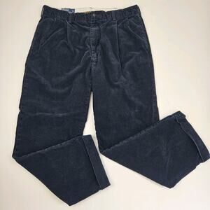 Polo Ralph Lauren Corduroy Chino Hammond Pants Mens 36x30 Cords 100% Cotton Blue